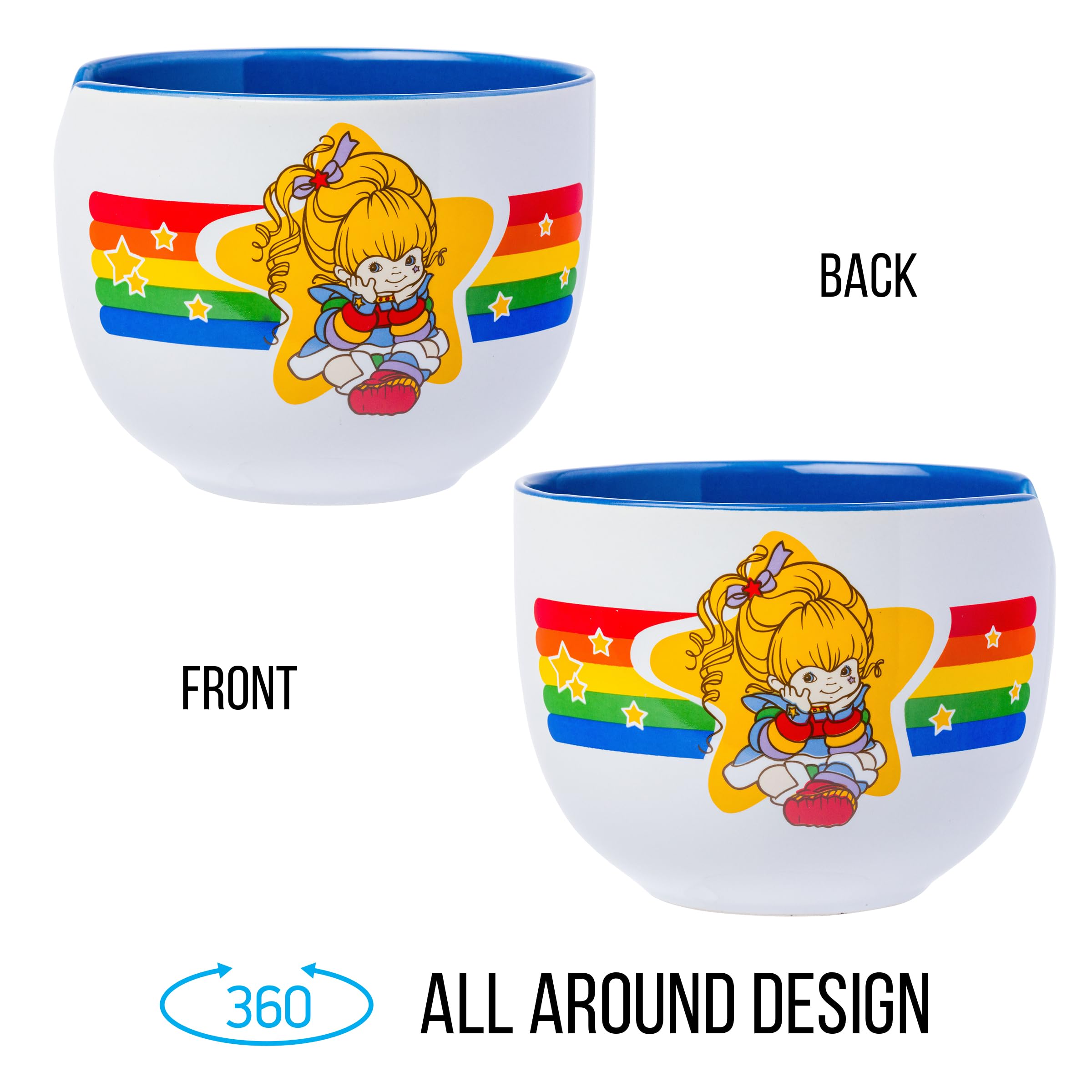 Amazon.com | Silver Buffalo Rainbow Brite Ceramic Ramen Bowl with